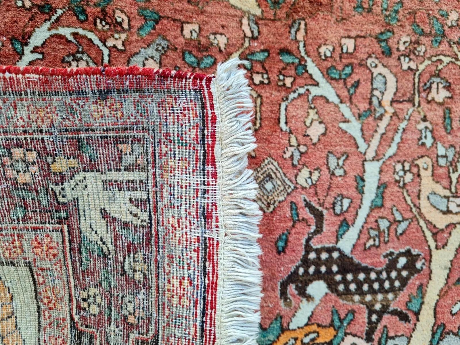 Handmade Antique Persian Malayer Rug 4.1' x 7.3' 1930s - 2K47 For Sale 1