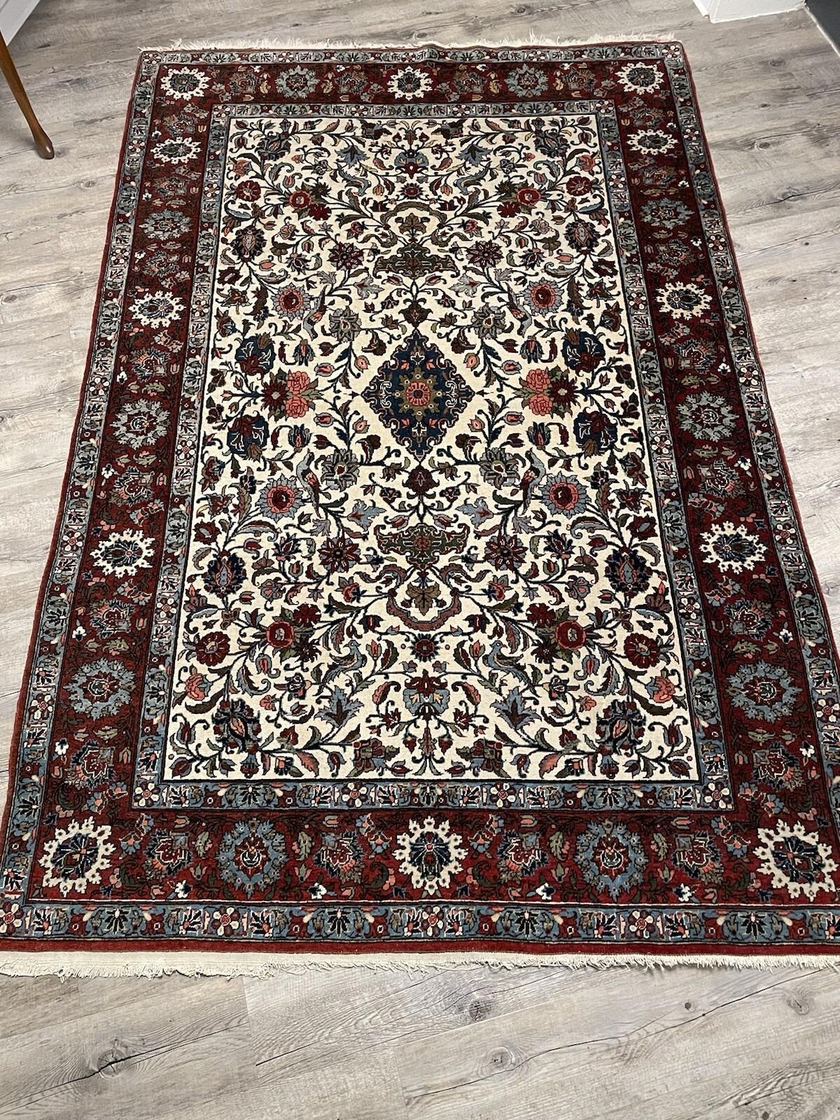 Alfombra persa antigua Malayer hecha a mano 4.8' x 7.1' 1930s - 1N81 en venta 2
