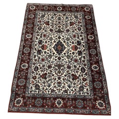 Alfombra persa antigua Malayer hecha a mano 4.8' x 7.1' 1930s - 1N81