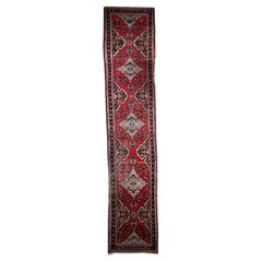 Handmade Antique Persian Malayer Runner Rug 2.5' x 12.5', 1920s - 1C1143