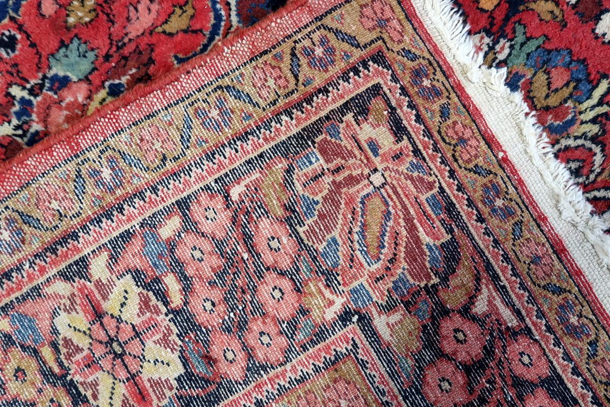 Handmade Antique Persian Mashad Rug 5.2' x 6.7' 1930s - 1С1160 For Sale 4