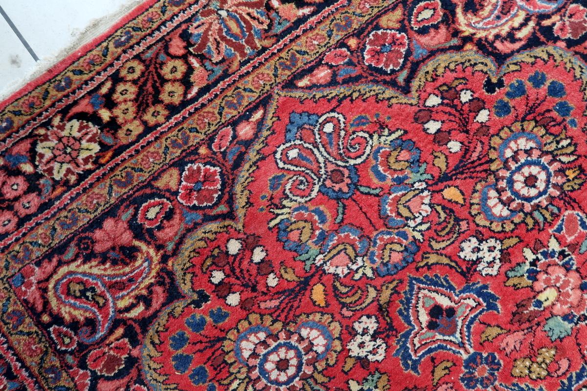 Hand-Knotted Handmade Antique Persian Mashad Rug 5.2' x 6.7' 1930s - 1С1160 For Sale