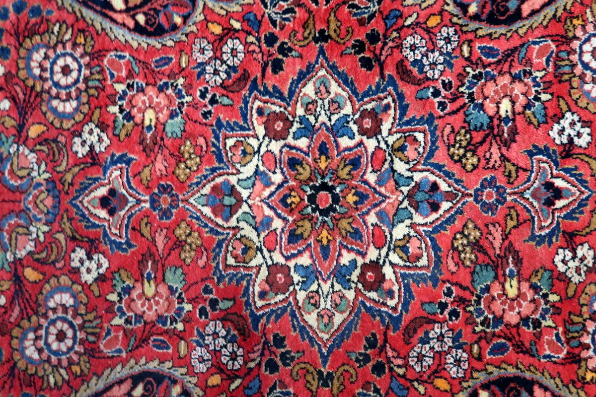 Mid-20th Century Handmade Antique Persian Mashad Rug 5.2' x 6.7' 1930s - 1С1160 For Sale