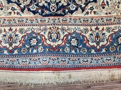 Handmade Antique Persian Nain Rug 3.4' x 6.1' 1920s - 1D183