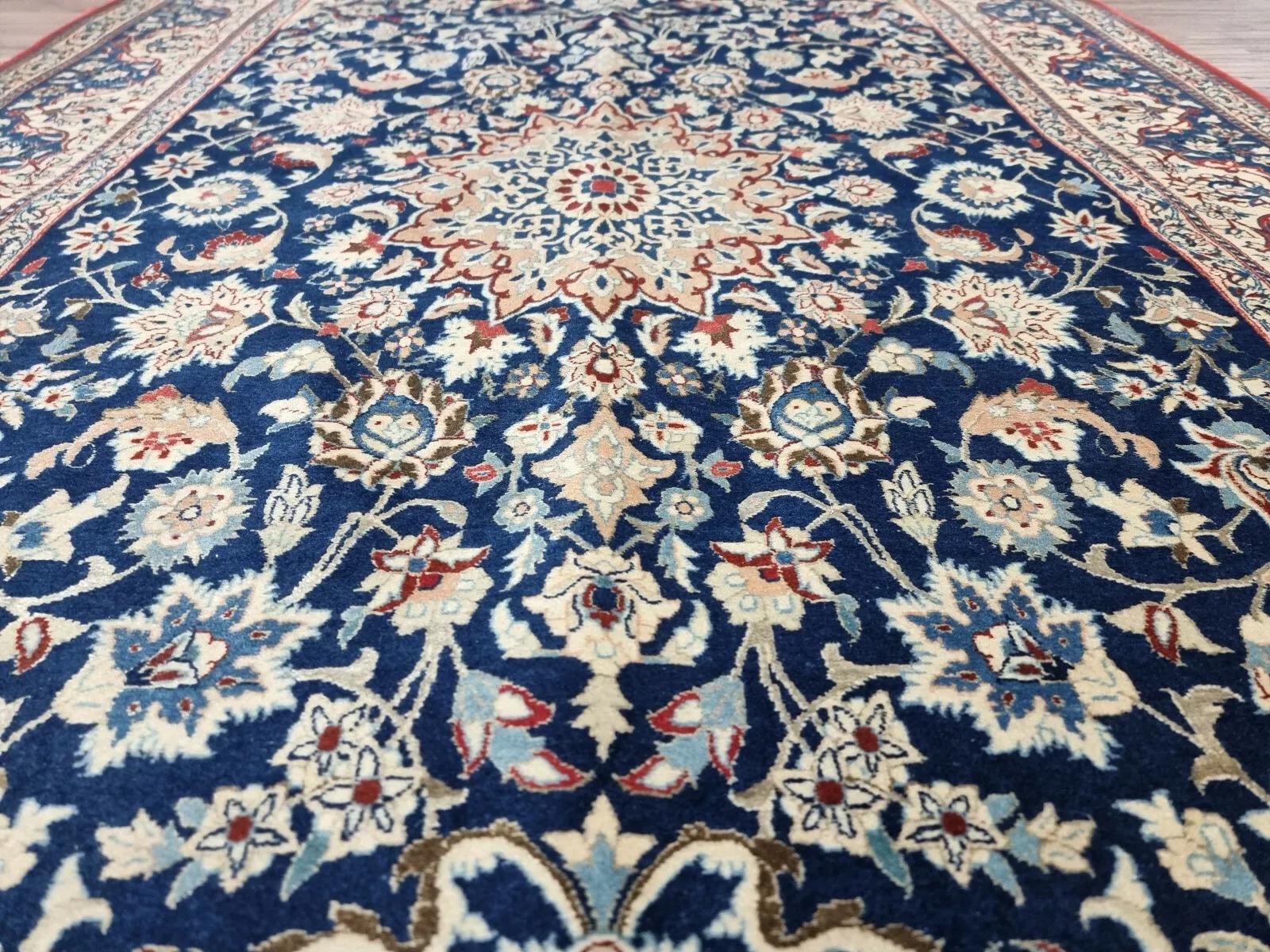 Noué à la main Tapis persan ancien Nain fait à la main 3,4' x 6,1' 1920 - 1D183 en vente
