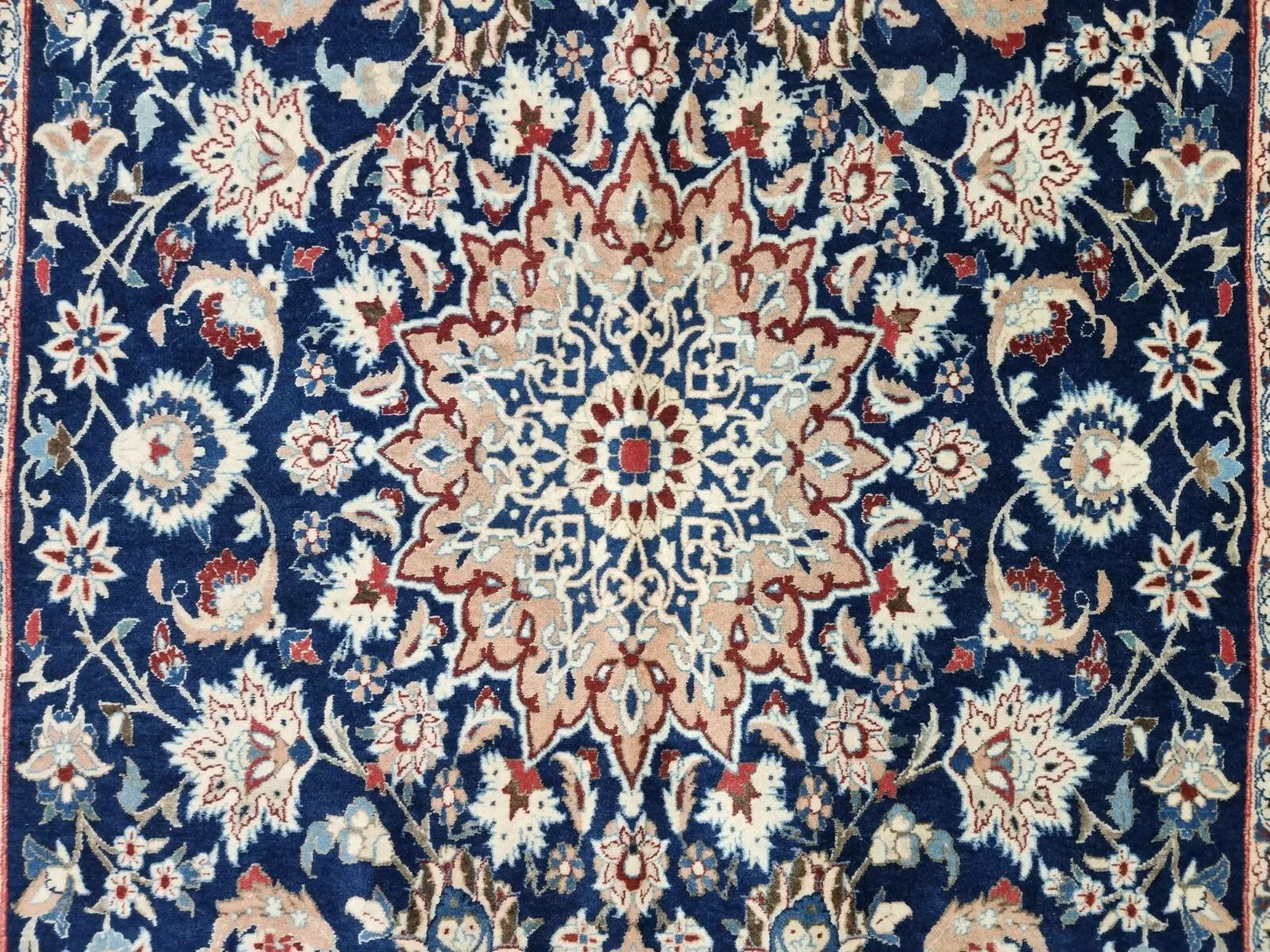 Début du 20ème siècle Tapis persan ancien Nain fait à la main 3,4' x 6,1' 1920 - 1D183 en vente