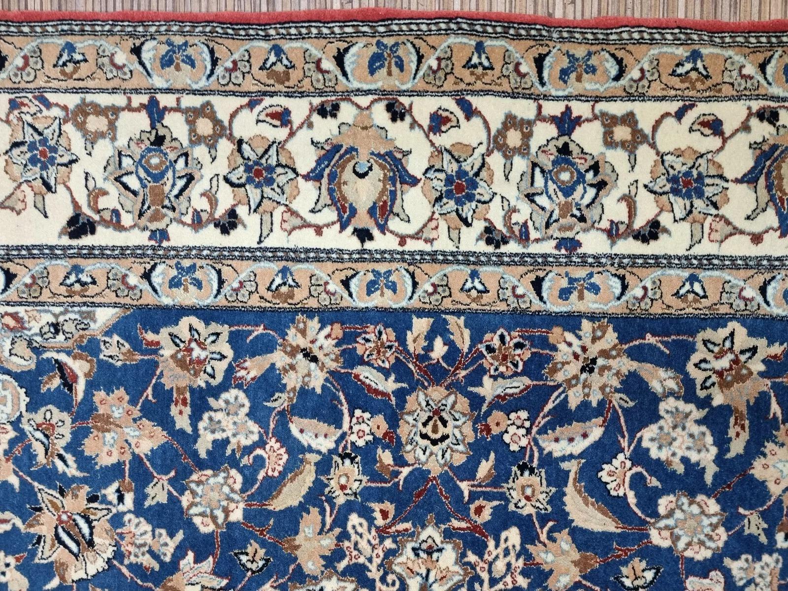 Handmade Antique Persian Nain Rug 3.9' x 5.4' 1920s - 1D182 For Sale 6