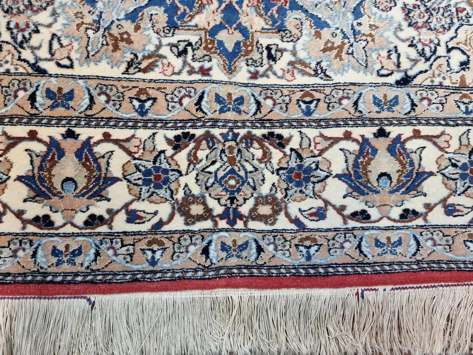 Hand-Knotted Handmade Antique Persian Nain Rug 3.9' x 5.4' 1920s - 1D182 For Sale