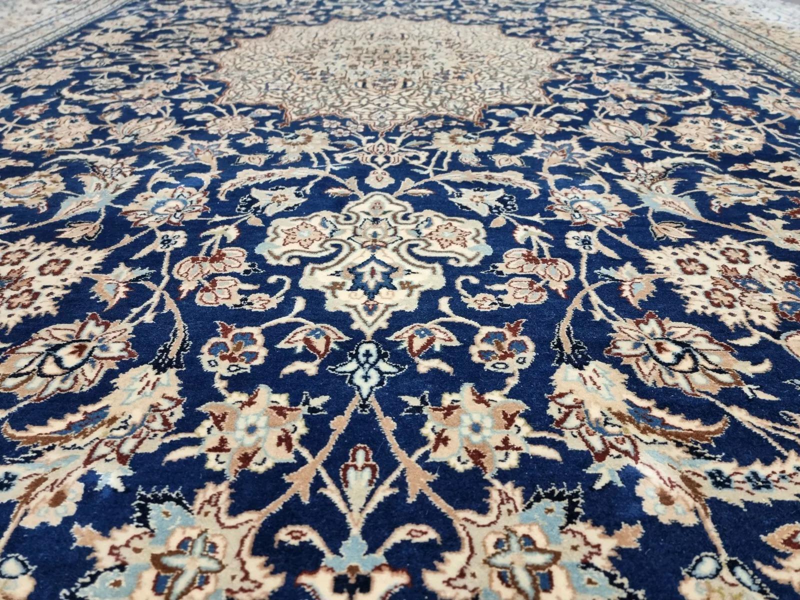 Tapis persan ancien Nain fait à la main 7,1 x 11,5' 1920 - 1D181 en vente 5