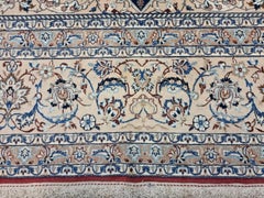 Handmade Antique Persian Nain Rug 7.1' x 11.5' 1920s - 1D181