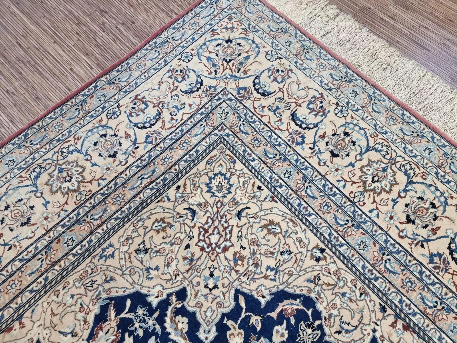 Début du 20ème siècle Tapis persan ancien Nain fait à la main 7,1 x 11,5' 1920 - 1D181 en vente
