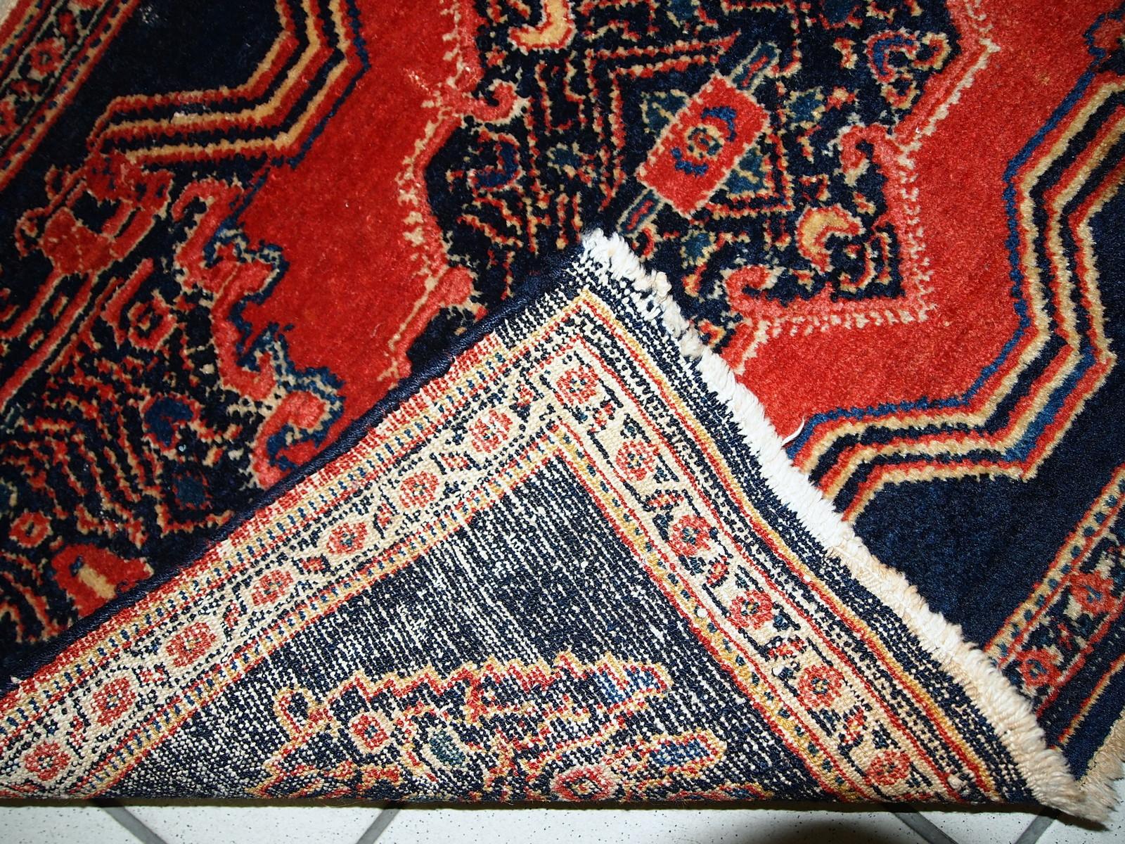 Asian Handmade Antique Pair of Senneh Style Rugs, 1900s, 1C359 For Sale