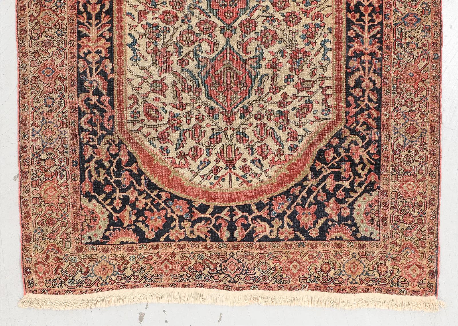 Handgefertigter antiker persischer Sarauk Farahan-Teppich 4.3' x 6,10', 1900er Jahre - 2B31 (Frühes 20. Jahrhundert) im Angebot