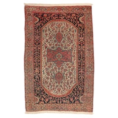 Handgefertigter antiker persischer Sarauk Farahan-Teppich 4.3' x 6,10', 1900er Jahre - 2B31