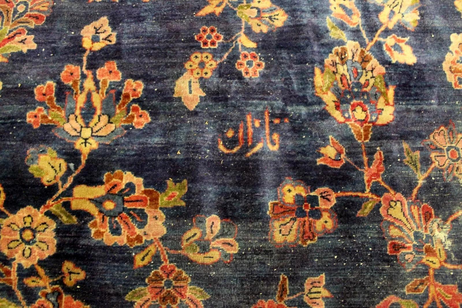 Handgefertigter antiker persischer Sarouk-Teppich - 12,1' x 8,9' (370 x 270 cm), 1900er Jahre 1K02 im Angebot 5