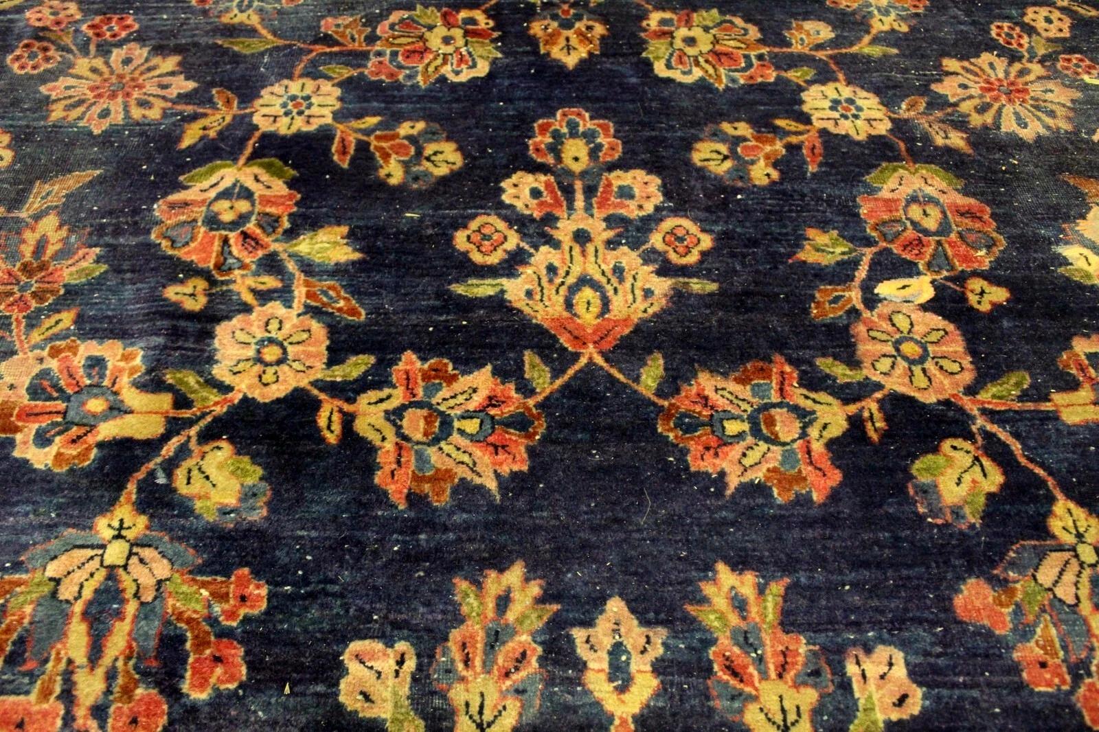 Handgefertigter antiker persischer Sarouk-Teppich - 12,1' x 8,9' (370 x 270 cm), 1900er Jahre 1K02 im Angebot 2
