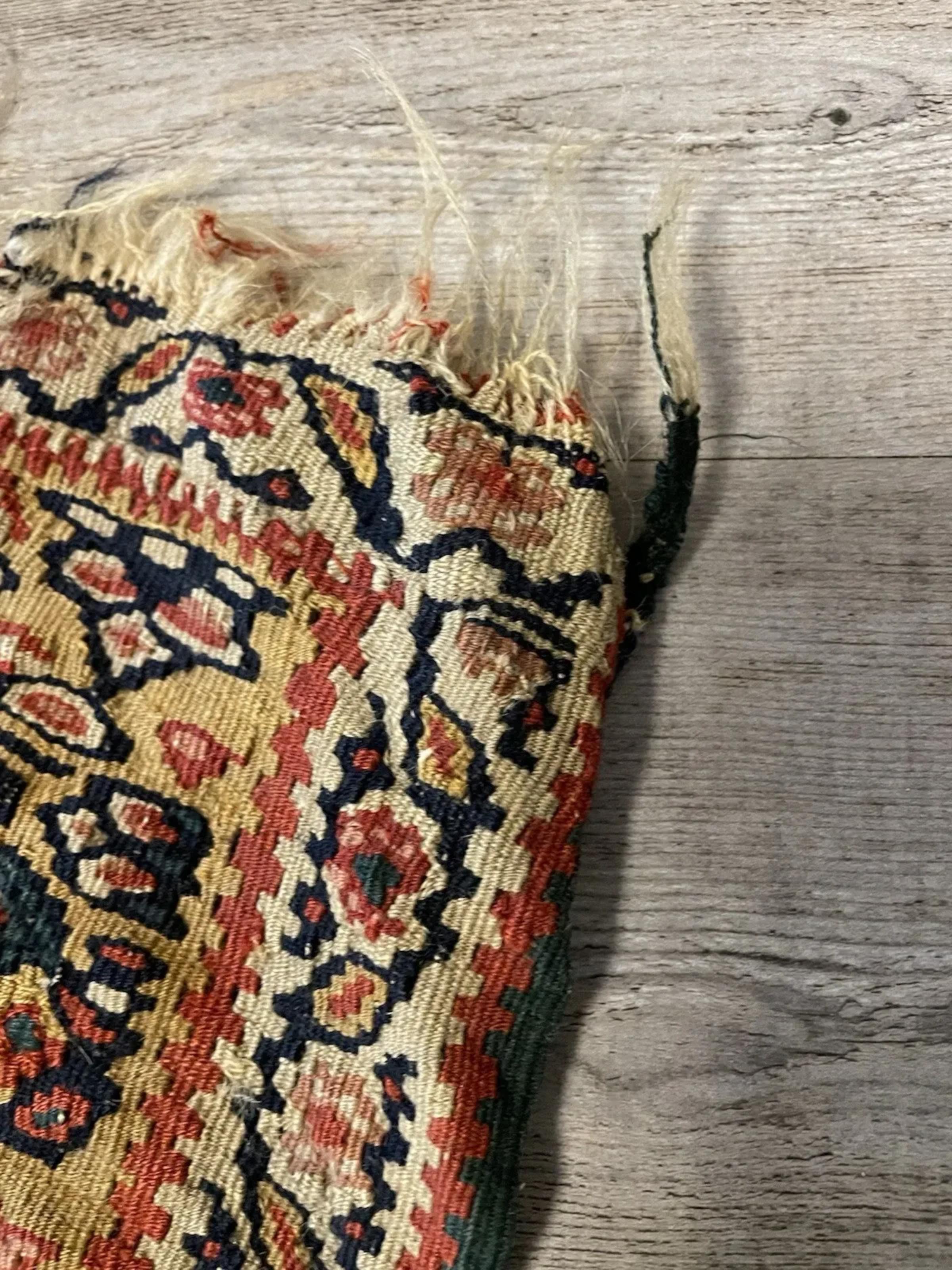 Alfombra persa antigua Senneh Kilim hecha a mano 3,11' x 5,6', década de 1880 - 1N109 Fines del siglo XIX en venta