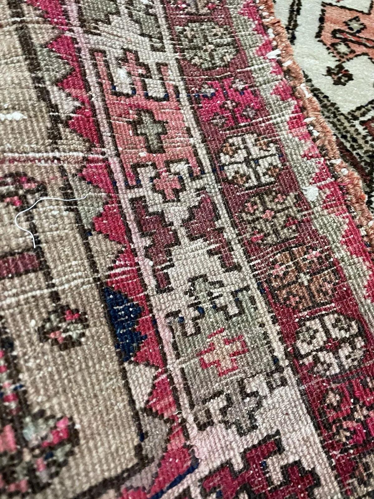 Handmade Antique Persian Seraband Collectible Rug 4.3' x 7.4' 1900s - 1N78 In Good Condition For Sale In Bordeaux, FR