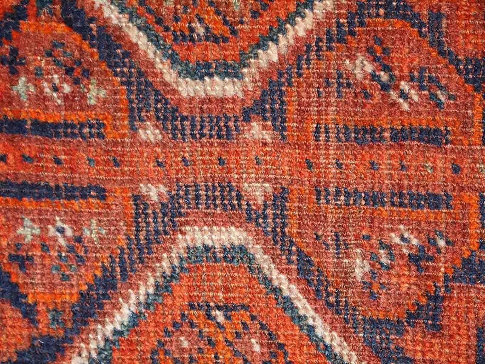 Handgefertigter antiker persischer Shiraz-Teppich im Used-Look, 1900er Jahre, 1C810 (Frühes 20. Jahrhundert) im Angebot
