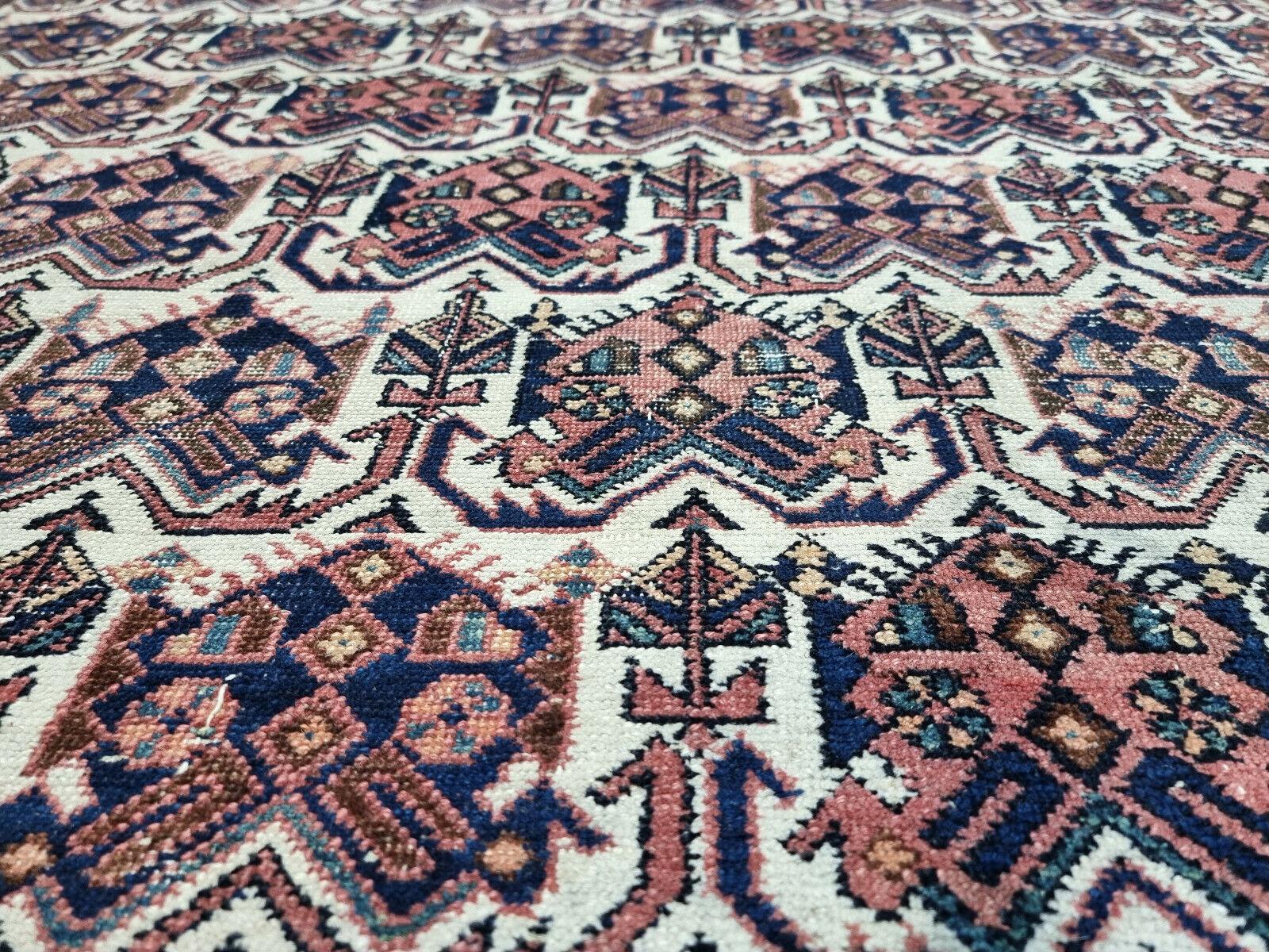 Handmade Antique Persian Style Afshar Rug 5.3' x 6.9', 1920s - 1D96 For Sale 4