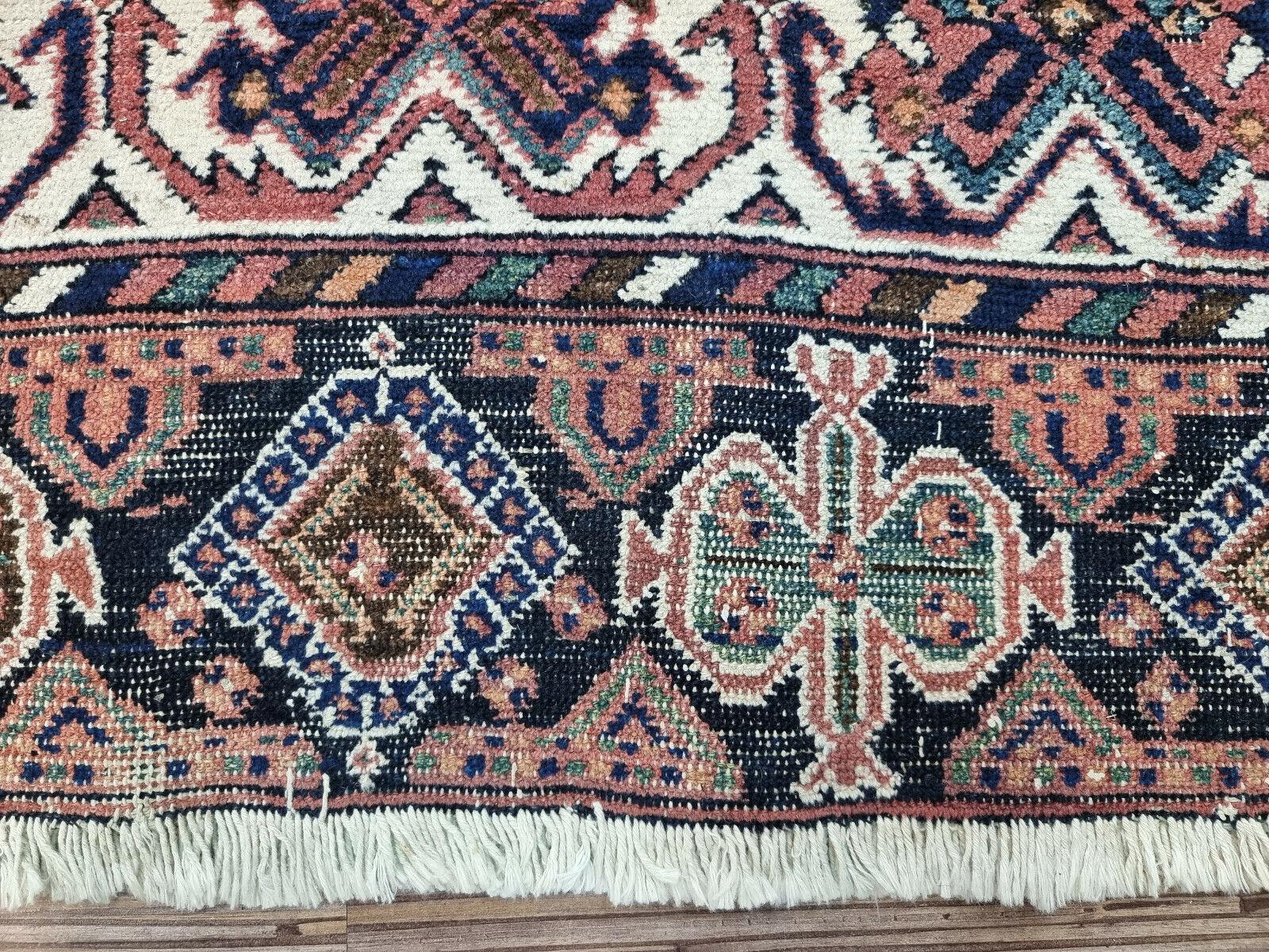 Handmade Antique Persian Style Afshar Rug 5.3' x 6.9', 1920s - 1D96 For Sale 3