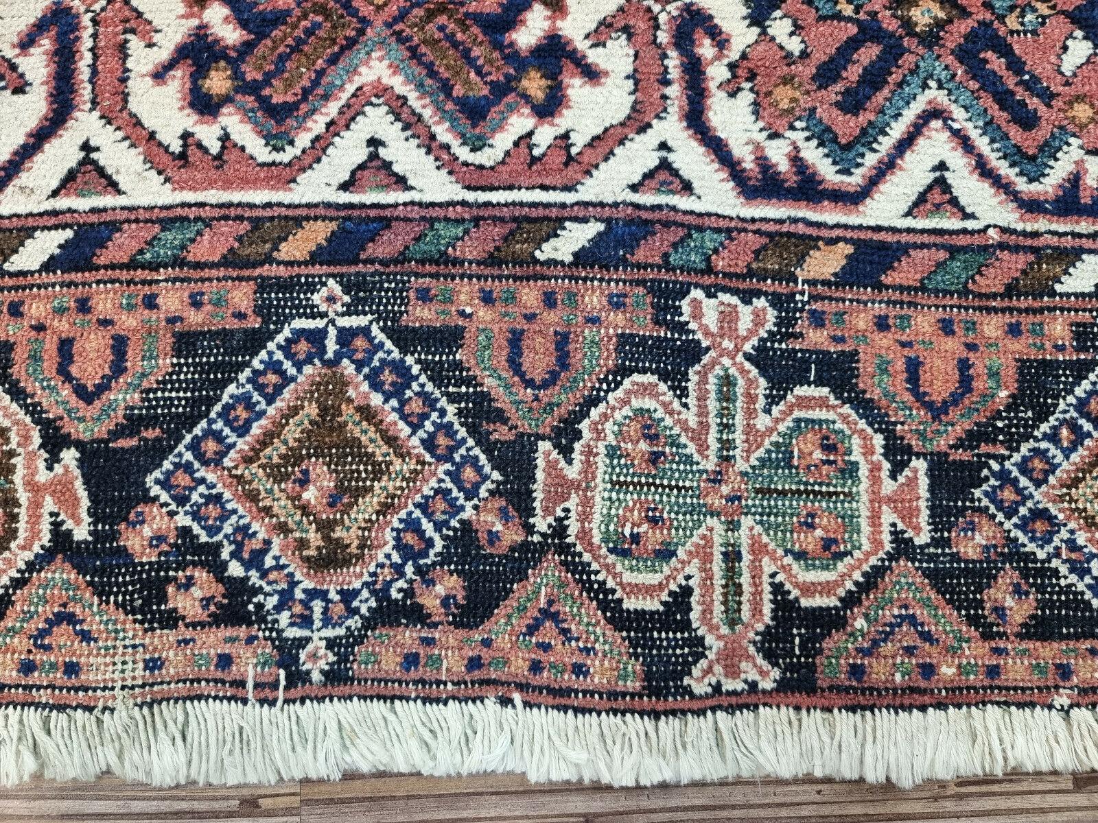 Tapis persan ancien Afshar fait à la main 5.3' x 6,9', années 1920 - 1D96 en vente 3