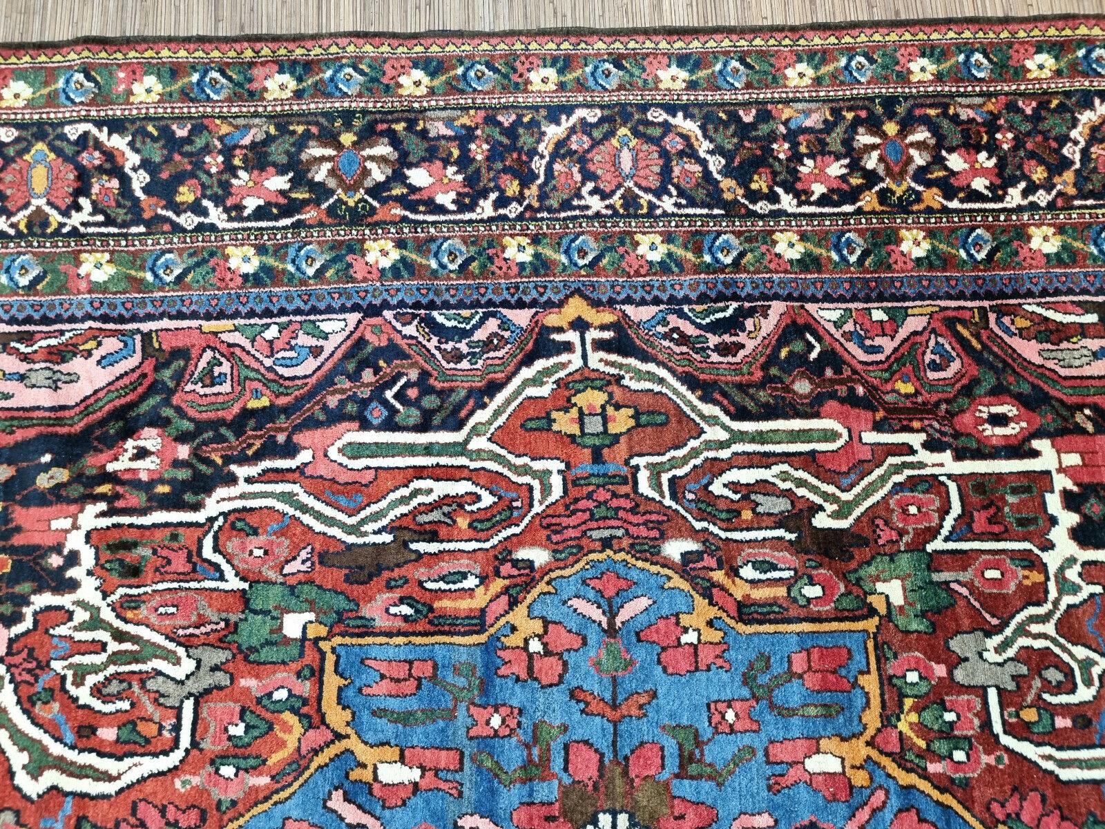 Handmade Antique Persian Style Bakhtiari Rug 7.2' x 13.2', 1920s - 1D74 For Sale 1