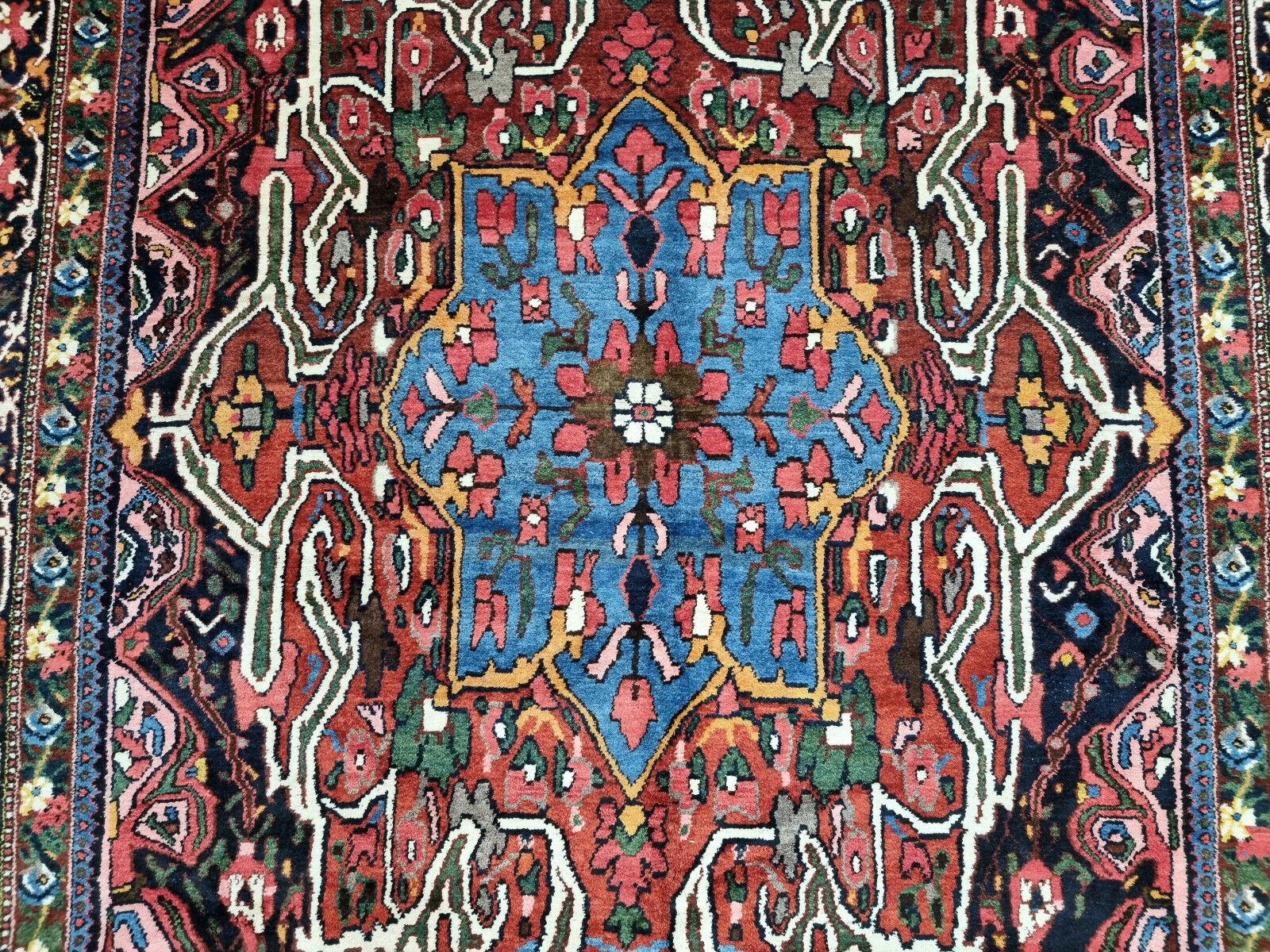 Handmade Antique Persian Style Bakhtiari Rug 7.2' x 13.2', 1920s - 1D74 For Sale 3