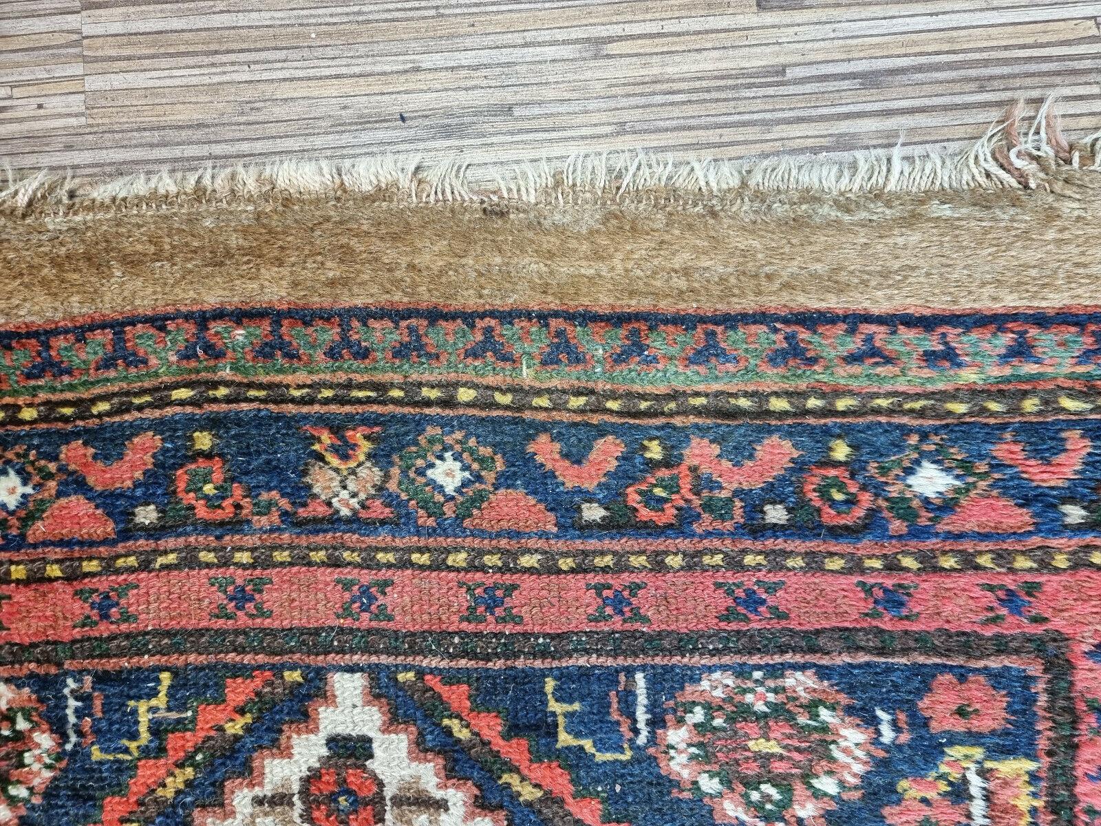 Handmade Antique Persian Style Camel Hair Runner Rug 4' x 14.4', 1900s - 1D79 For Sale 4