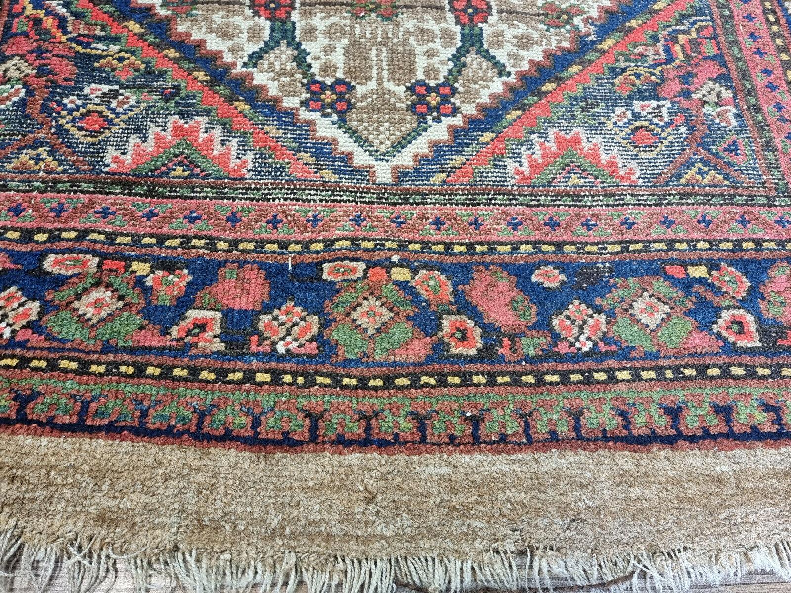 Handmade Antique Persian Style Camel Hair Runner Rug 4' x 14.4', 1900s - 1D79 For Sale 3