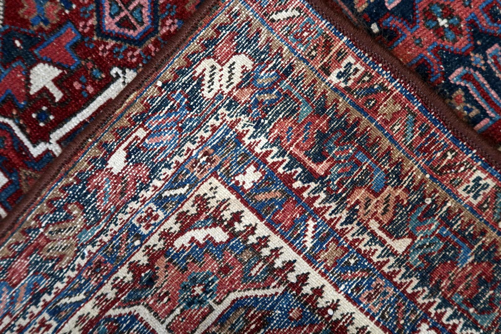 Handmade Antique Persian Style Hamadan Rug 3.4' x 4.2', 1930s - 1C1123 For Sale 5