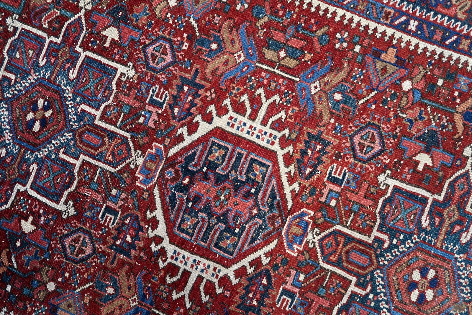 Mid-20th Century Handmade Antique Persian Style Hamadan Rug 3.4' x 4.2', 1930s - 1C1123 For Sale