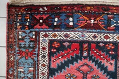 Handmade Antique Persian Style Hamadan Runner Rug 3.4' x 7.7, 1920s - 1C1104