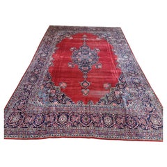 Handgefertigte antike persischen Stil Kashan Distressed Teppich 8,5 'x 12,9', 1920er Jahre - 1D68