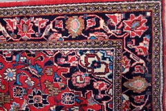 Handgefertigter antiker Kashan-Teppich im persischen Stil 4.2' x 6,5', 1920er Jahre - 1C1119