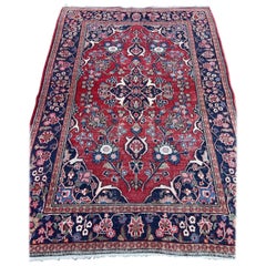 Handmade Antique Persian Style Kashan Rug 4.4
 x 6.5
, 1920s - 1S43