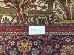 Handmade Antique Persian Style Kerman Rug 4.2' x 6', 1920s - 1W12