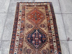Handmade Antique Persian Style Kurdish Runner Rug 3' x 10.4', 1920s, 1Q50