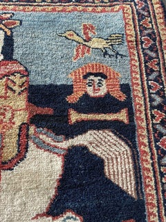 Handmade Antique Persian Style Lilihan Collectible Rug 2.2' x 3.1', 1920s - 1N01