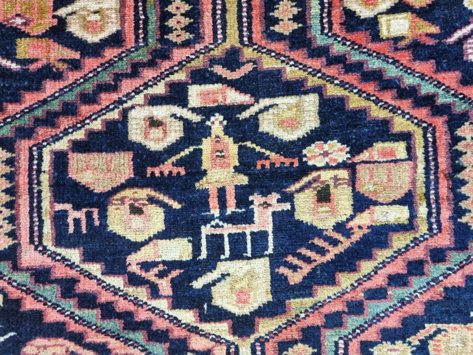 Wool Handmade Antique Persian Style Luri Runner Rug 3.2' x 9.1', 1920s - 1D103