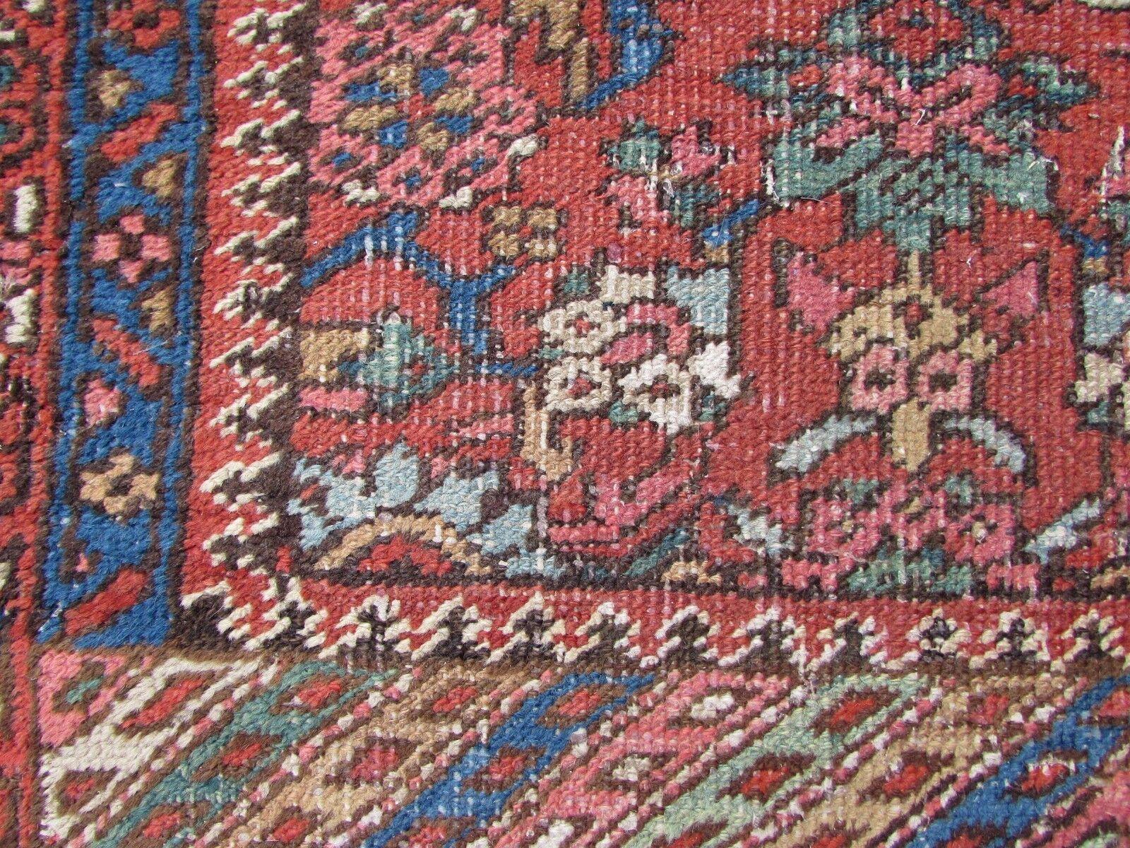 Handmade Antique Persian Style Mahal Runner Rug 2.5' x 12.1', 1920s, 1Q57 For Sale 4