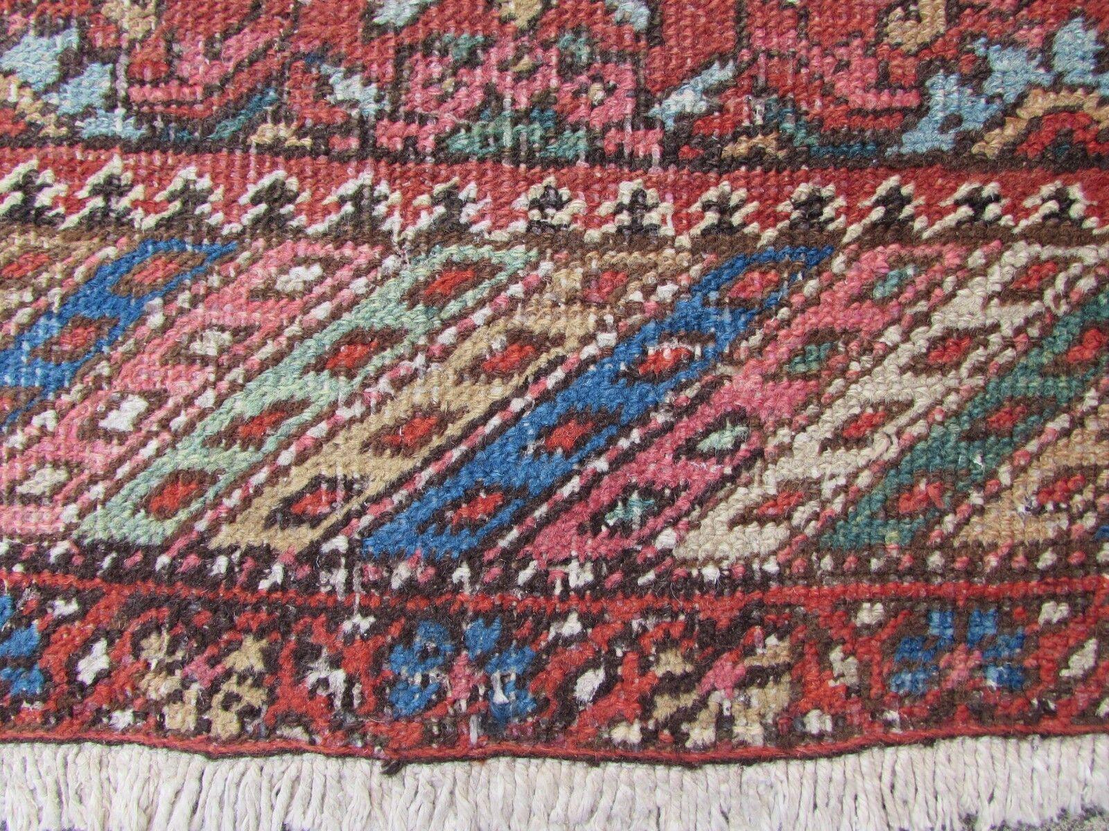 Handmade Antique Persian Style Mahal Runner Rug 2.5' x 12.1', 1920s, 1Q57 For Sale 5