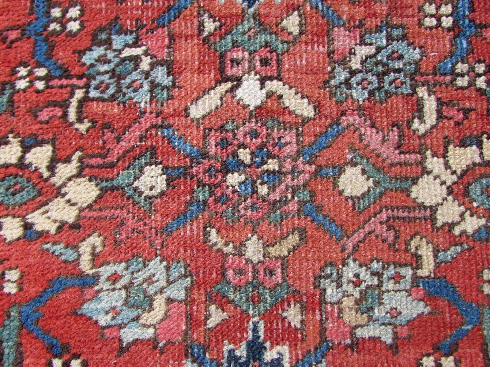 Wool Handmade Antique Persian Style Mahal Runner Rug 2.5' x 12.1', 1920s, 1Q57 For Sale