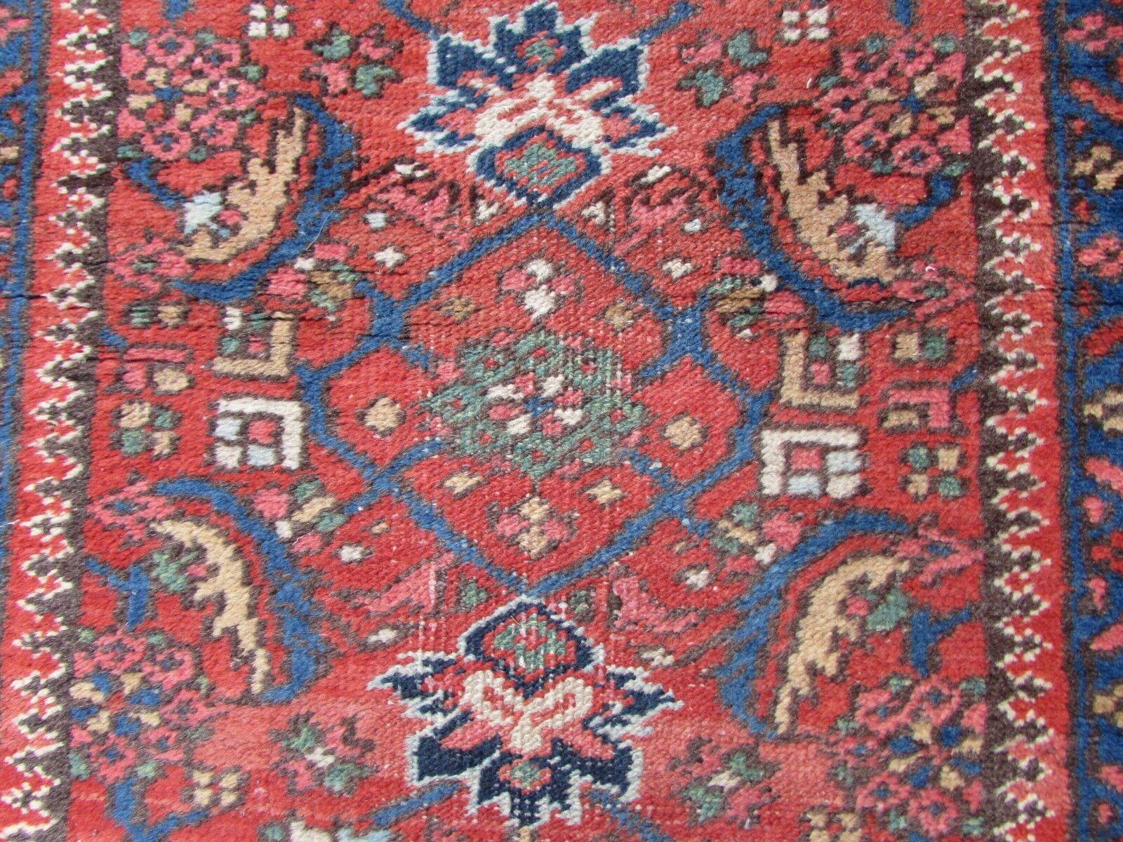 Handmade Antique Persian Style Mahal Runner Rug 2.5' x 12.1', 1920s, 1Q57 For Sale 2