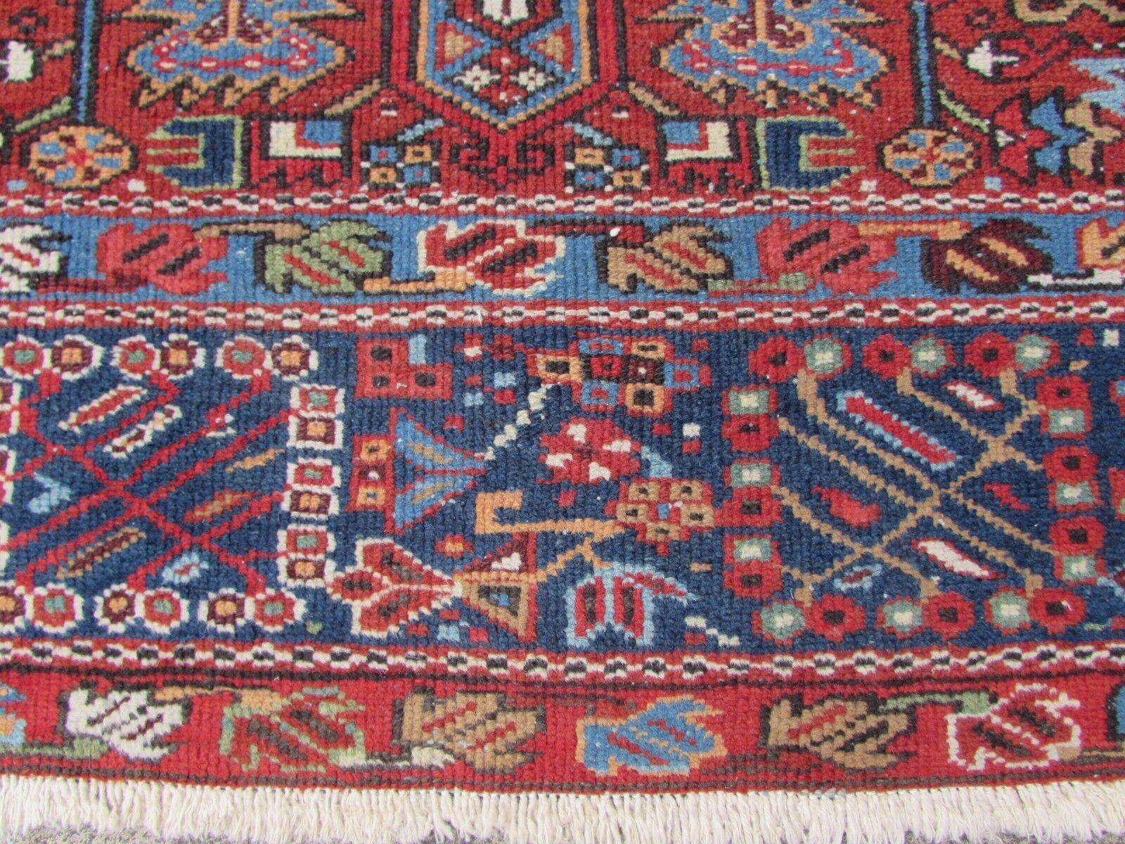  Handgefertigter antiker Karajeh-Teppich im persischen Stil 4,6' x 6', 1920er Jahre - 1Q56 im Angebot 4