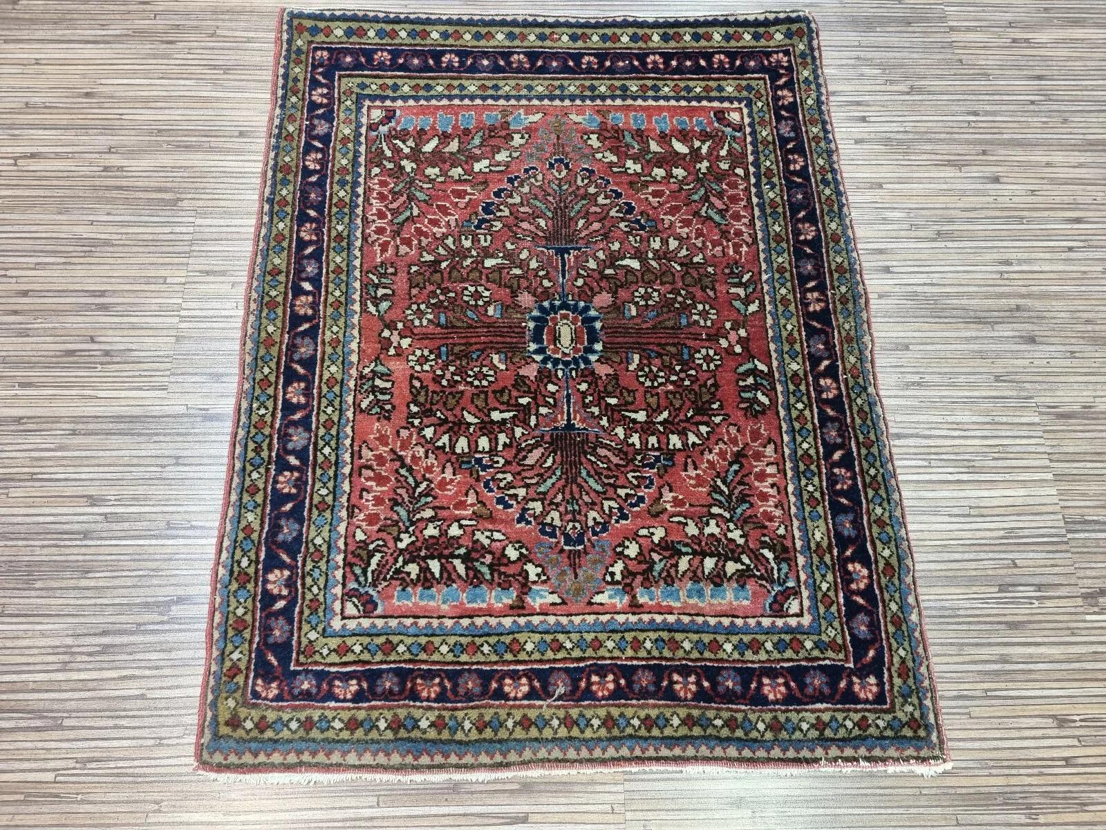 Tapis Sarouk de style persan ancien fait à la main 1.9' x 2,4', années 1920 - 1D139 en vente 3