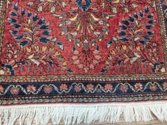 Handmade Antique Persian Style Sarouk Rug 2' x 2.5', 1920s - 1D138
