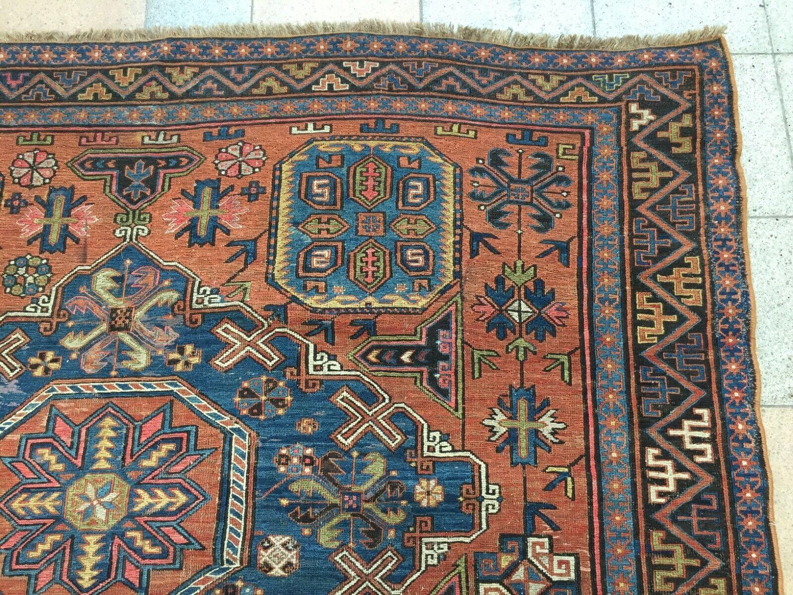 Handgefertigter antiker Sumak-Teppich im persischen Stil 6.2' x9.7', 1920er Jahre - 1W07 (Frühes 20. Jahrhundert) im Angebot