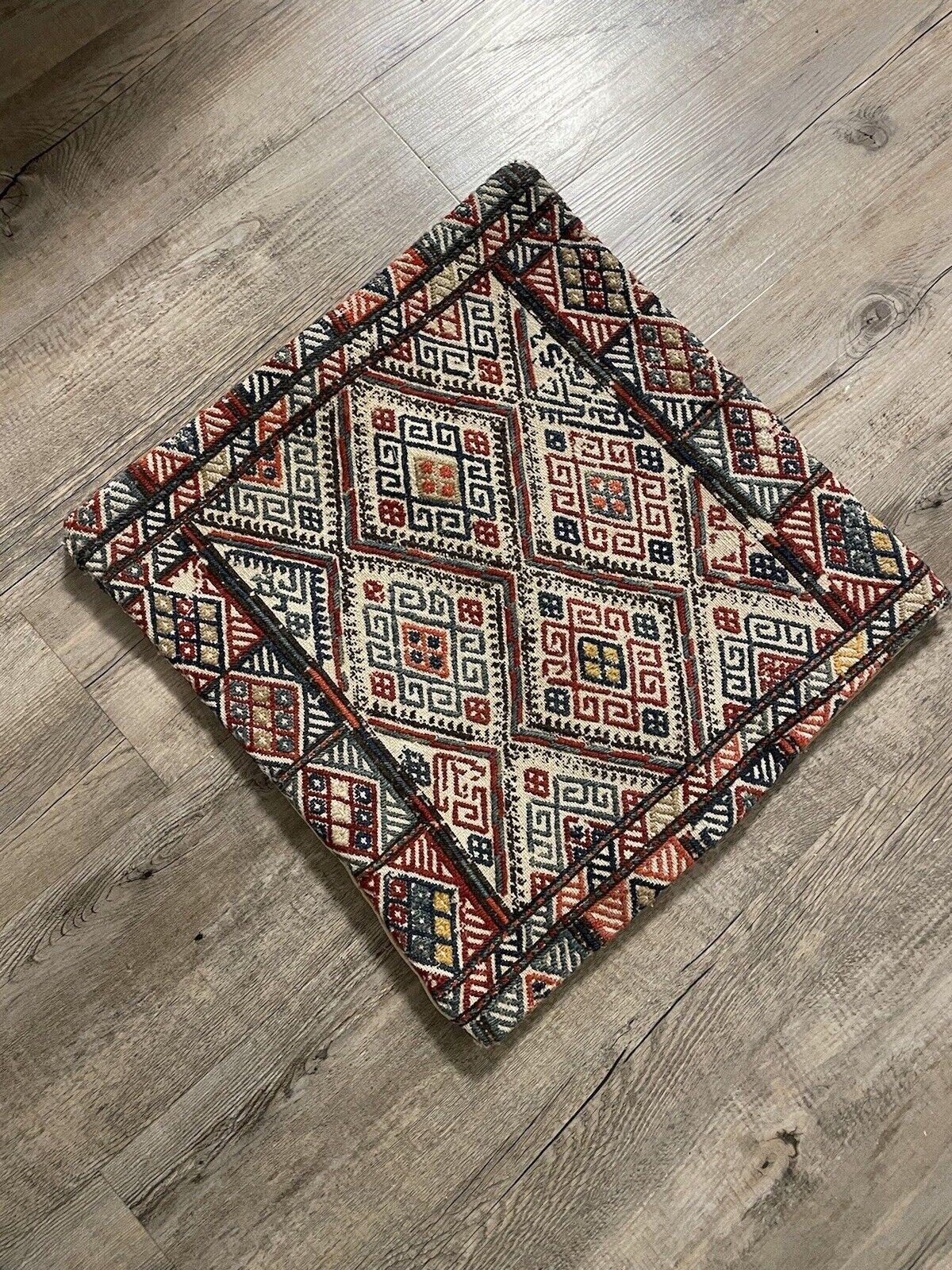 Sac de collection persan ancien Sumak fait à la main 1,3' x 1,3', années 1930 - 1N51 en vente 1