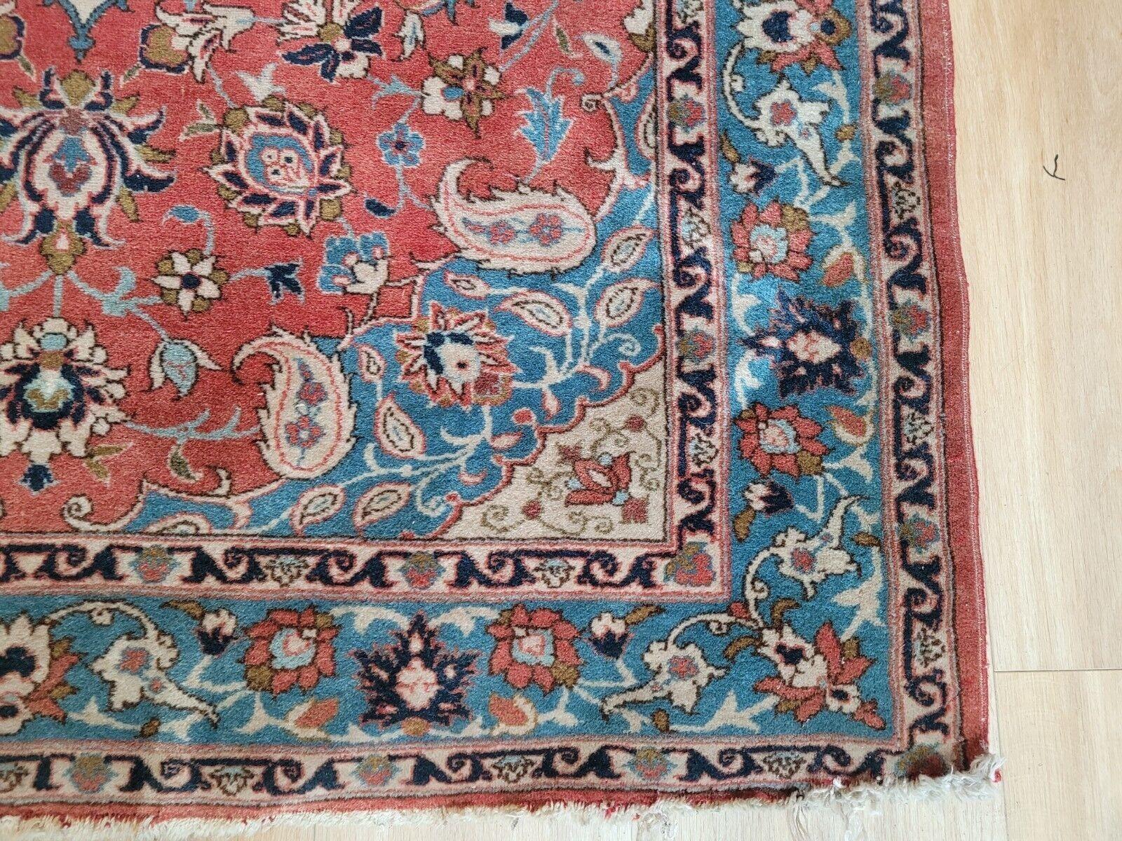 Handmade Antique Persian Tabriz Rug 3.4' x 5.1' (103 x 155 cm), 1920s - 2K01 In Good Condition For Sale In Bordeaux, FR